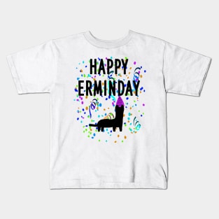 Ermine day family saying motif animal ermine Kids T-Shirt